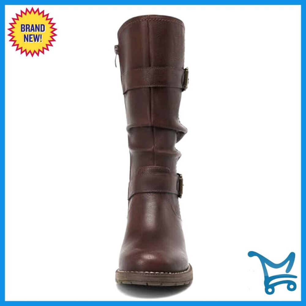 Women's Mid Calf Boots Chunky Low Heel Zipper Comfort Booties Dress Boot - Picture 4 of 7